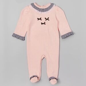 Wendy Bellissimo Pink Collared Footed Pajamas